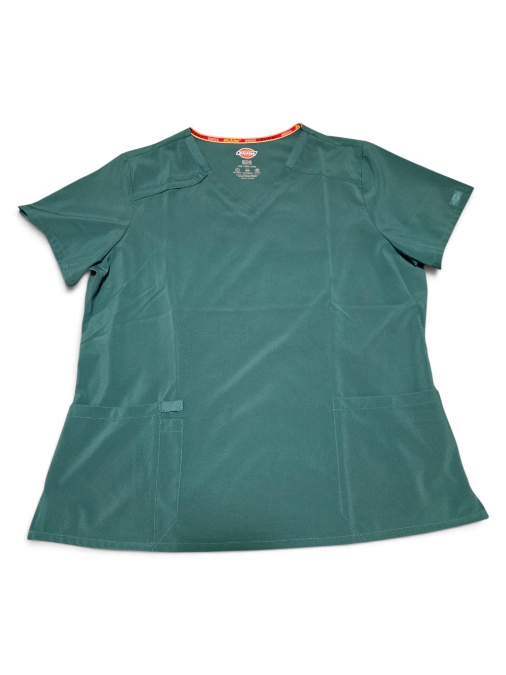Dickies Hunter Green V-Neck Short Sleeve Medical Scrub Top